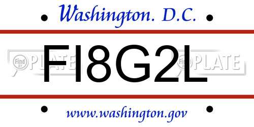 FI8G2L District Of Columbia License Plate
