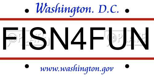 FISN4FUN District Of Columbia License Plate