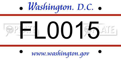 FL0015 District Of Columbia License Plate