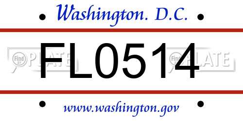 FL0514 District Of Columbia License Plate