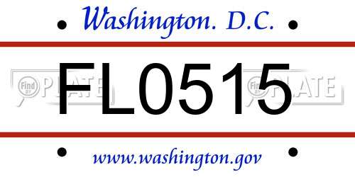 FL0515 District Of Columbia License Plate