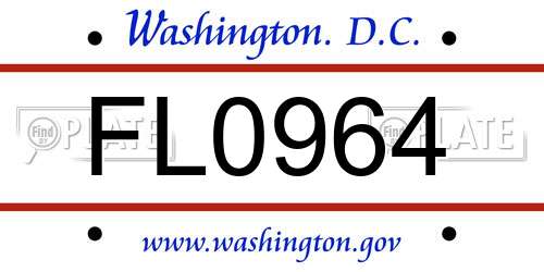 FL0964 District Of Columbia License Plate