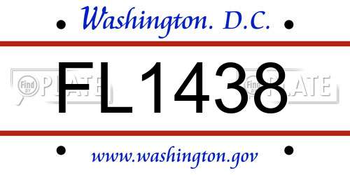 FL1438 District Of Columbia License Plate