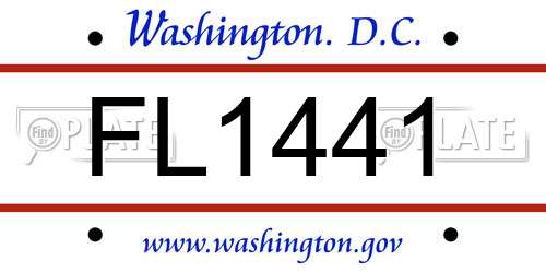 FL1441 District Of Columbia License Plate