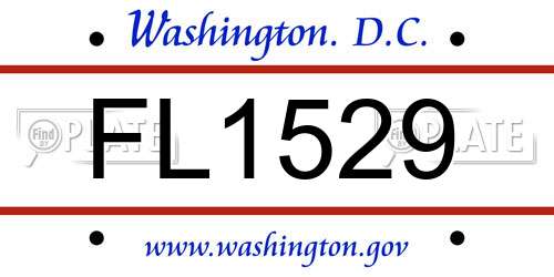 FL1529 District Of Columbia License Plate