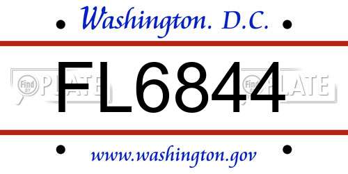FL6844 District Of Columbia License Plate