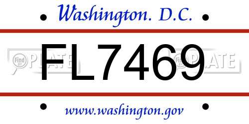 FL7469 District Of Columbia License Plate