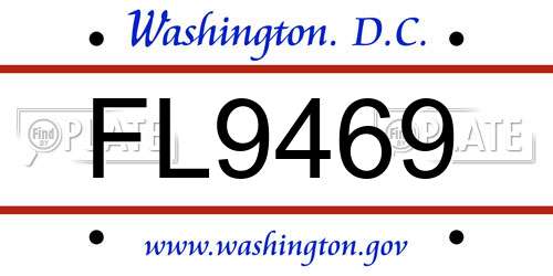 FL9469 District Of Columbia License Plate