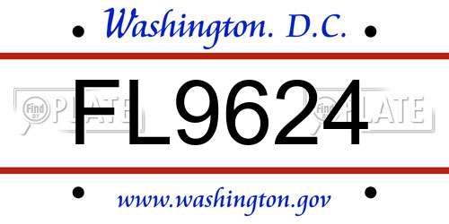 FL9624 District Of Columbia License Plate