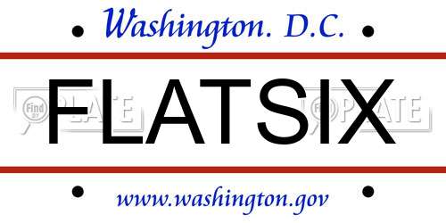 FLATSIX District Of Columbia License Plate