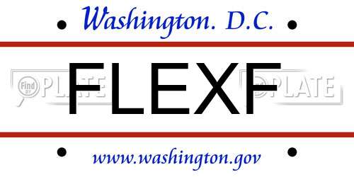 FLEXF District Of Columbia License Plate