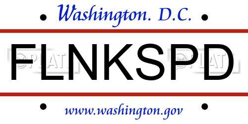 FLNKSPD District Of Columbia License Plate