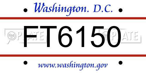 FT6150 District Of Columbia License Plate