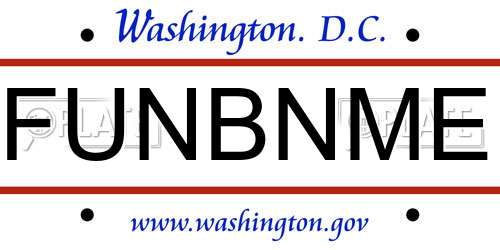 FUNBNME District Of Columbia License Plate