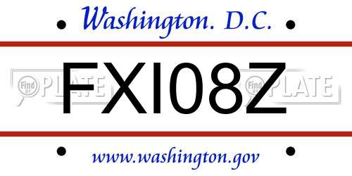 FXI08Z District Of Columbia License Plate