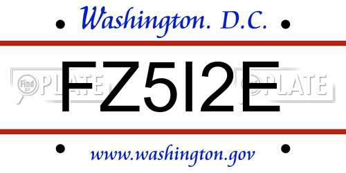 FZ5I2E District Of Columbia License Plate