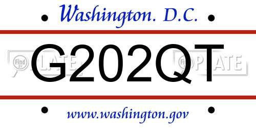 G202QT District Of Columbia License Plate