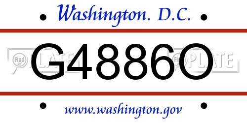 G4886O District Of Columbia License Plate