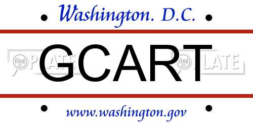 GCART District Of Columbia License Plate