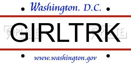 GIRLTRK District Of Columbia License Plate