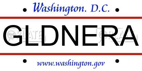 GLDNERA District Of Columbia License Plate