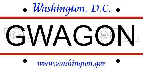 GWAGON District Of Columbia License Plate