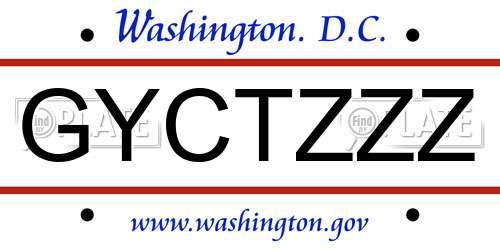 GYCTZZZ District Of Columbia License Plate
