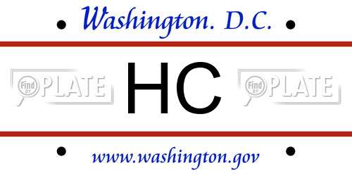 HC District Of Columbia License Plate