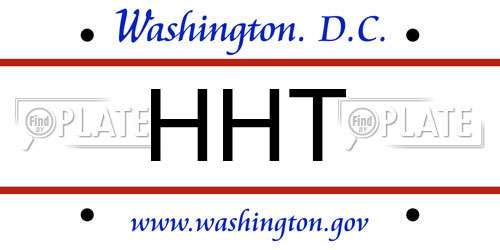 HHT District Of Columbia License Plate