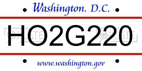 HO2G220 District Of Columbia License Plate