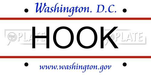 HOOK District Of Columbia License Plate