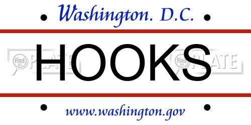 HOOKS District Of Columbia License Plate
