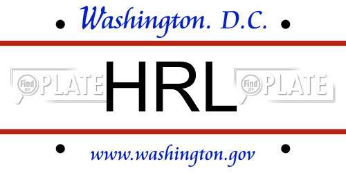 HRL District Of Columbia License Plate