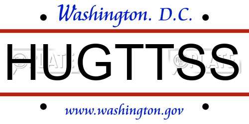 HUGTTSS District Of Columbia License Plate