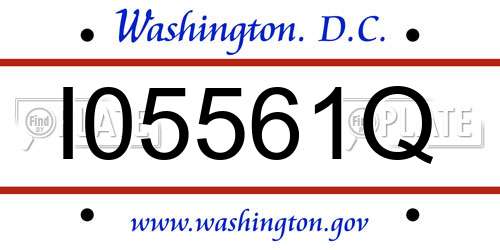 I05561Q District Of Columbia License Plate