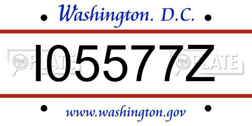 I05577Z District Of Columbia License Plate