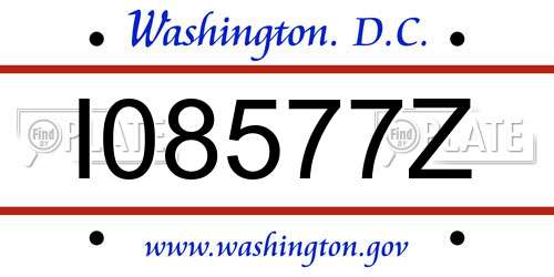 I08577Z District Of Columbia License Plate