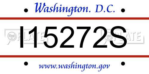 I15272S District Of Columbia License Plate