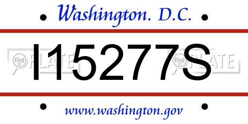 I15277S District Of Columbia License Plate