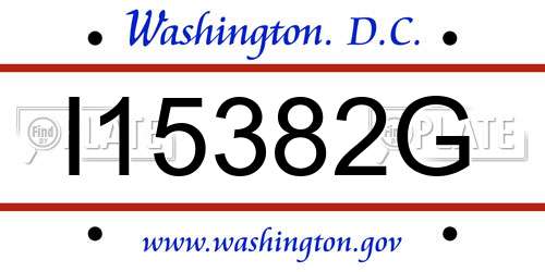 I15382G District Of Columbia License Plate