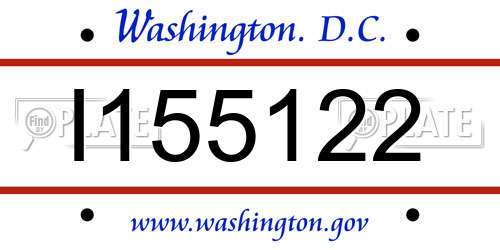 I155122 District Of Columbia License Plate