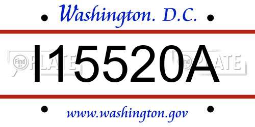 I15520A District Of Columbia License Plate