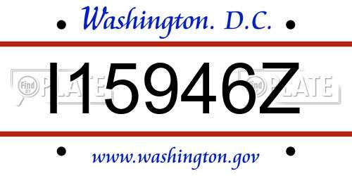 I15946Z District Of Columbia License Plate