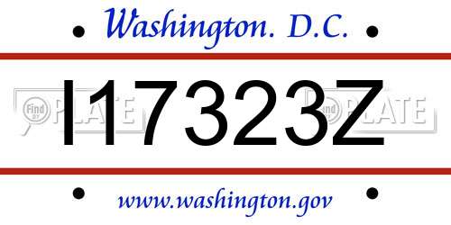 I17323Z District Of Columbia License Plate