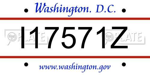 I17571Z District Of Columbia License Plate