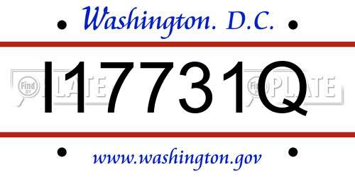 I17731Q District Of Columbia License Plate