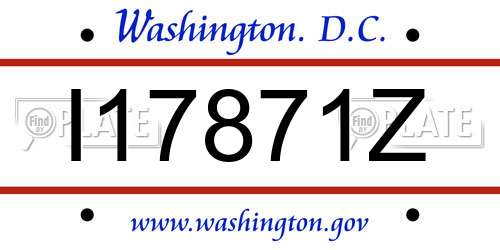 I17871Z District Of Columbia License Plate