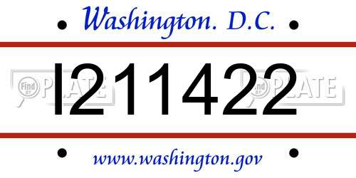 I211422 District Of Columbia License Plate