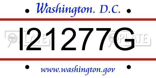 I21277G District Of Columbia License Plate