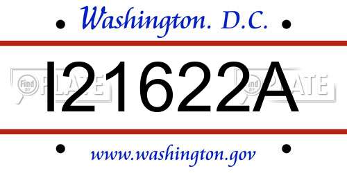 I21622A District Of Columbia License Plate